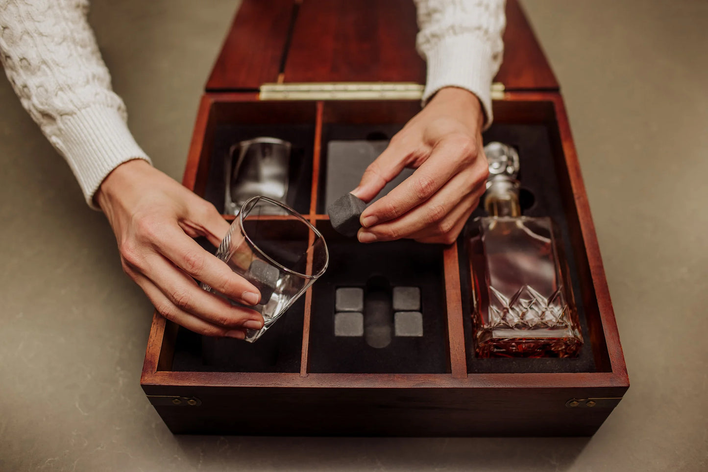 Whiskey Box with Decanter